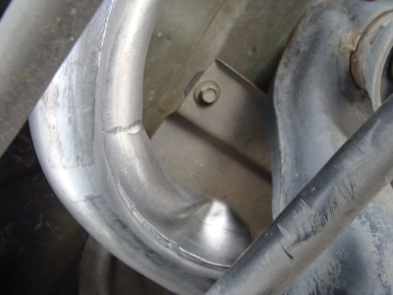 2.5 inch exhaust pinched / dent The Nissan Club